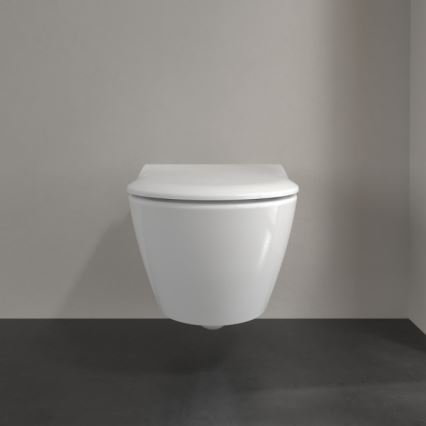Villeroy & Boch 5614R201 - Seinään asennettava WC-istuin SoftClose-istuinkannella SUBWAY 2.0 keraaminen/valkoinen
