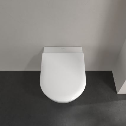 Villeroy & Boch 5614R201 - Seinään asennettava WC-istuin SoftClose-istuinkannella SUBWAY 2.0 keraaminen/valkoinen