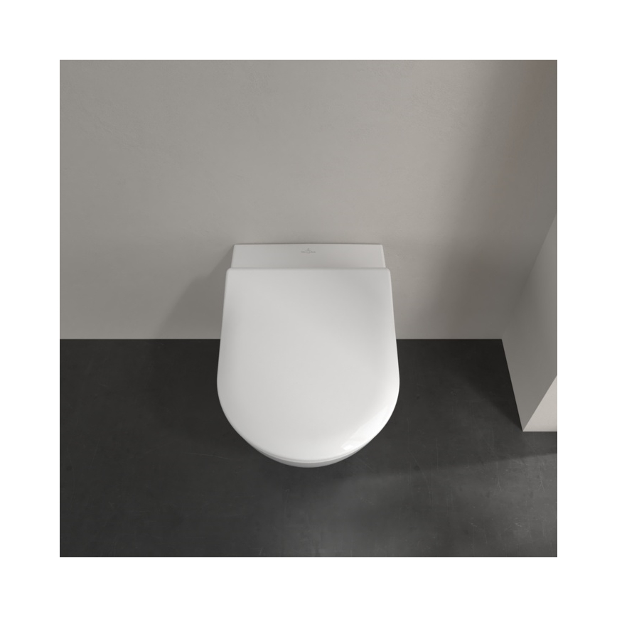 Villeroy & Boch 5614R201 - Seinään asennettava WC-istuin SoftClose-istuinkannella SUBWAY 2.0 keraaminen/valkoinen