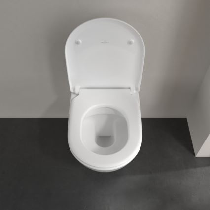 Villeroy & Boch 5614R201 - Seinään asennettava WC-istuin SoftClose-istuinkannella SUBWAY 2.0 keraaminen/valkoinen