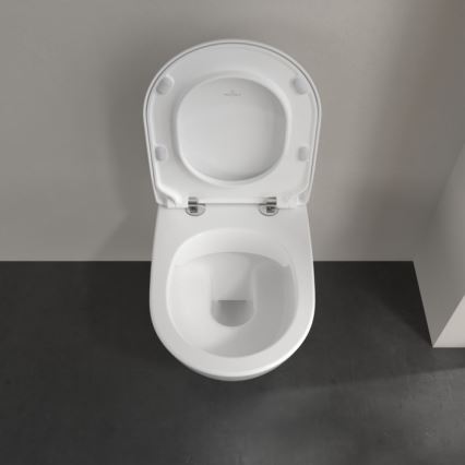 Villeroy & Boch 5614R201 - Seinään asennettava WC-istuin SoftClose-istuinkannella SUBWAY 2.0 keraaminen/valkoinen