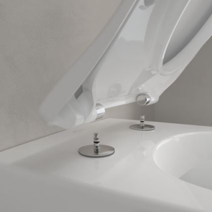 Villeroy & Boch 5614R201 - Seinään asennettava WC-istuin SoftClose-istuinkannella SUBWAY 2.0 keraaminen/valkoinen
