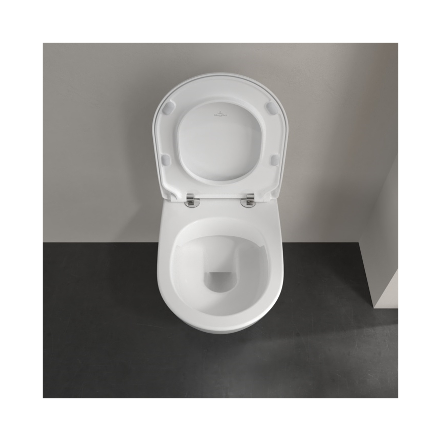 Villeroy & Boch 5614R2R1 - Seinään asennettava WC SUBWAY 2.0 SoftClose-istuinkannella keramiikka/valkoinen