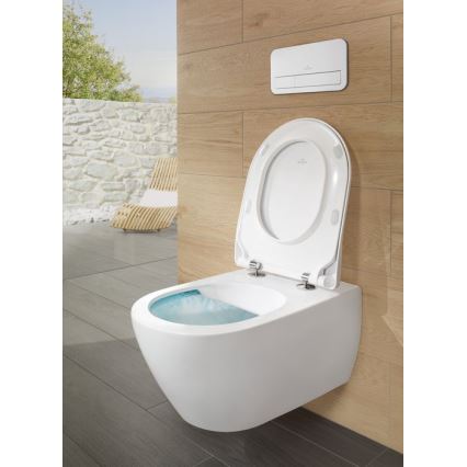 Villeroy & Boch 5614R2R1 - Seinään asennettava WC SUBWAY 2.0 SoftClose-istuinkannella keramiikka/valkoinen