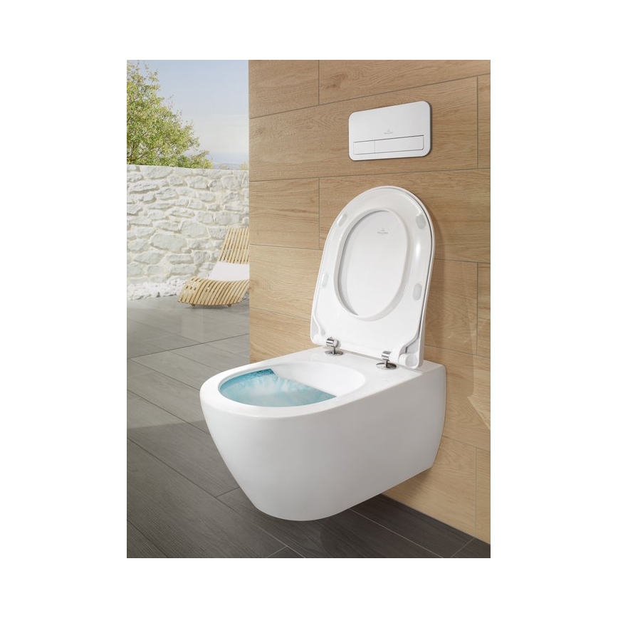 Villeroy & Boch 5614R2R1 - Seinään asennettava WC SUBWAY 2.0 SoftClose-istuinkannella keramiikka/valkoinen