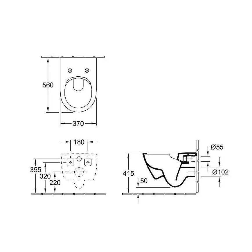 Villeroy & Boch 5614R2R1 - Seinään asennettava WC SUBWAY 2.0 SoftClose-istuinkannella keramiikka/valkoinen
