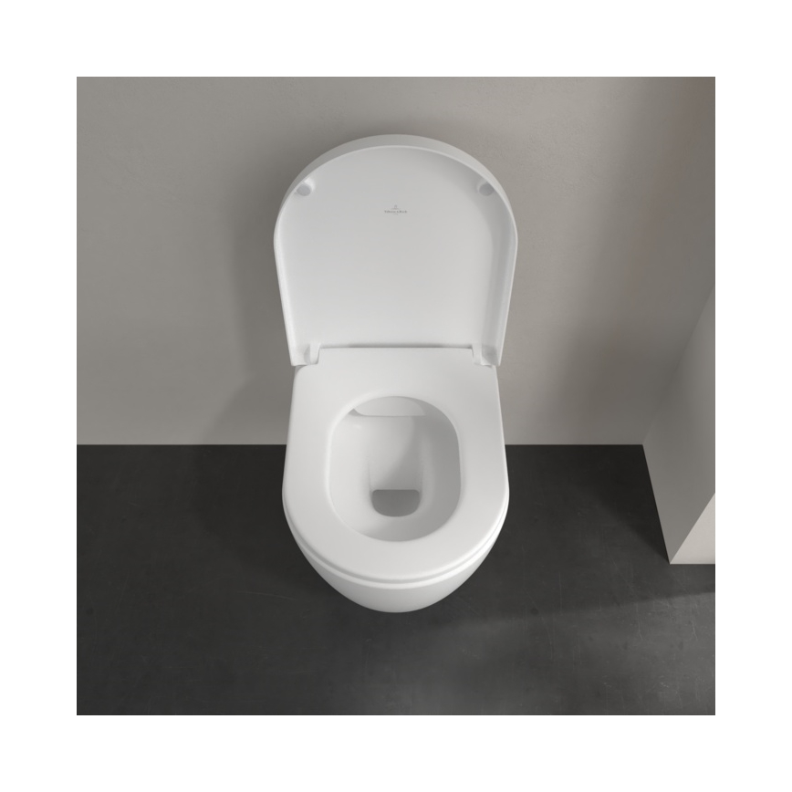 Villeroy & Boch 5656HRRW - Seinään ripustettava WC-istuin SoftClose-istuinkannella AVENTO keramiikka/valkoinen