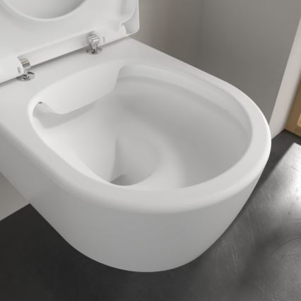 Villeroy & Boch 5656HRRW - Seinään ripustettava WC-istuin SoftClose-istuinkannella AVENTO keramiikka/valkoinen