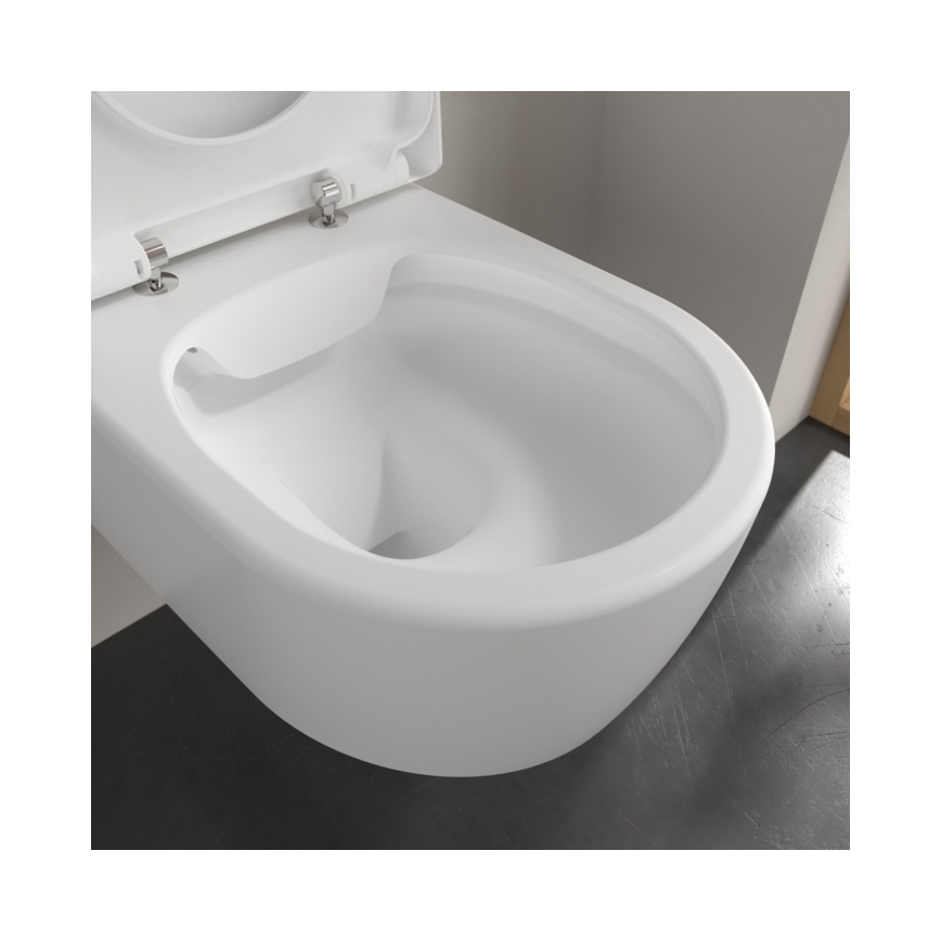 Villeroy & Boch 5656HRRW - Seinään ripustettava WC-istuin SoftClose-istuinkannella AVENTO keramiikka/valkoinen