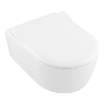 Villeroy & Boch 5656RSR1 - Seinään kiinnitettävä WC-istuin SoftClose AVENTO -istuimella, keramiikka/valkoinen