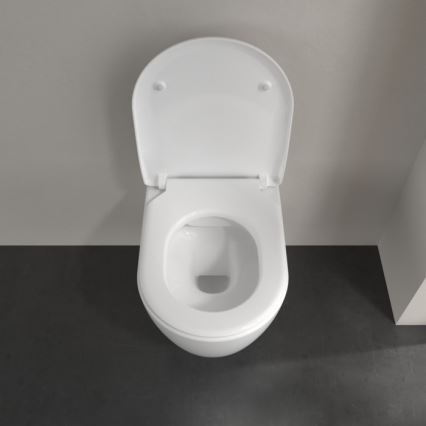 Villeroy & Boch 5656RSR1 - Seinään kiinnitettävä WC-istuin SoftClose AVENTO -istuimella, keramiikka/valkoinen