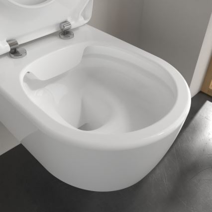 Villeroy & Boch 5656RSR1 - Seinään kiinnitettävä WC-istuin SoftClose AVENTO -istuimella, keramiikka/valkoinen
