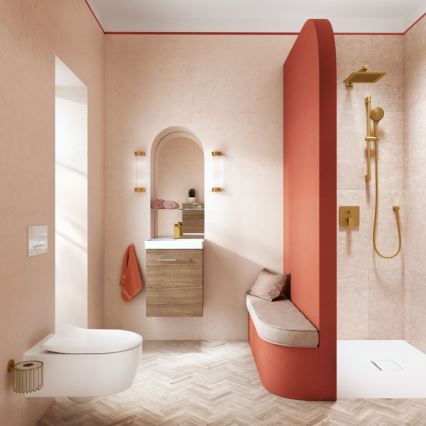 Villeroy & Boch 5656RSR1 - Seinään kiinnitettävä WC-istuin SoftClose AVENTO -istuimella, keramiikka/valkoinen