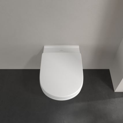 Villeroy & Boch 5660H101 - O.NOVO seinään asennettava WC-istuin kannella keraaminen/valkoinen