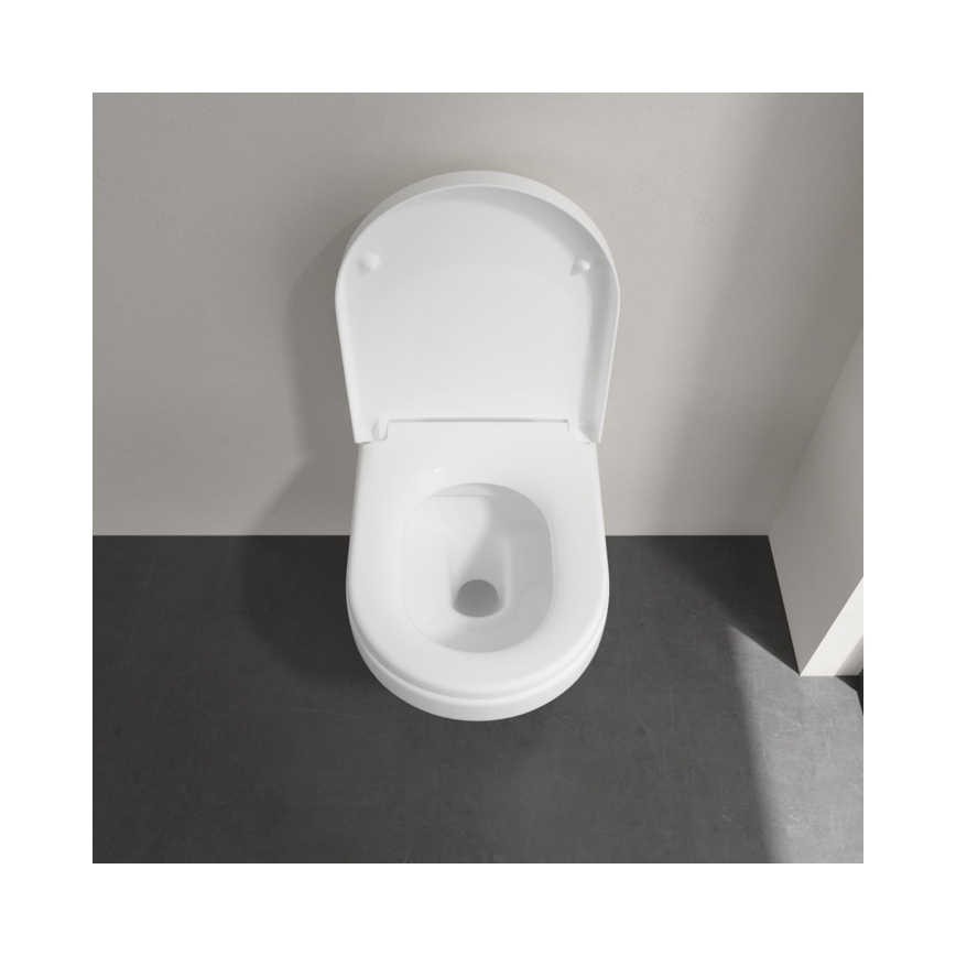 Villeroy & Boch 5684HR01 - Seinään asennettava WC-istuin SoftClose-istuinkannella ARCHITECTURA keramiikka/valkoinen