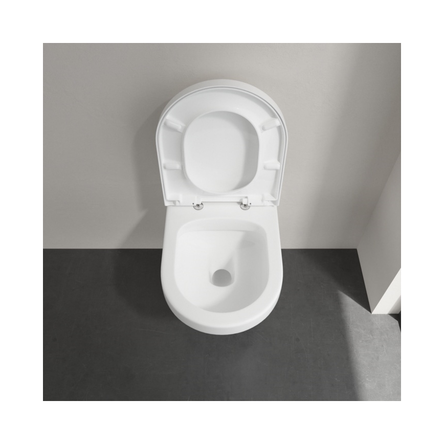 Villeroy & Boch 5684HR01 - Seinään asennettava WC-istuin SoftClose-istuinkannella ARCHITECTURA keramiikka/valkoinen