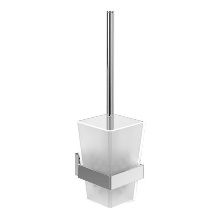 Villeroy & Boch TVA15201700061 - Seinään kiinnitettävä WC-harja ELEMENTS, lasi/kiiltävä kromi