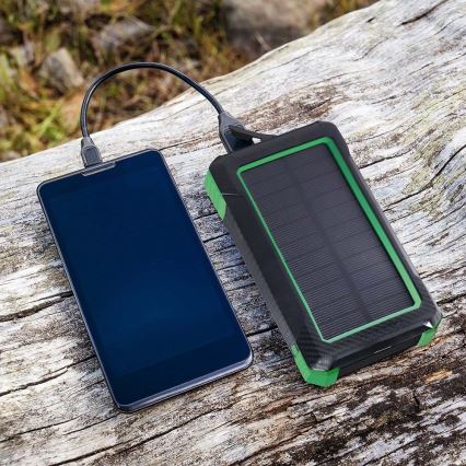 Virtapankki aurinkokenno Power Delivery 10000mAh/10W/5V musta