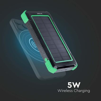 Virtapankki aurinkokenno Power Delivery 10000mAh/10W/5V musta