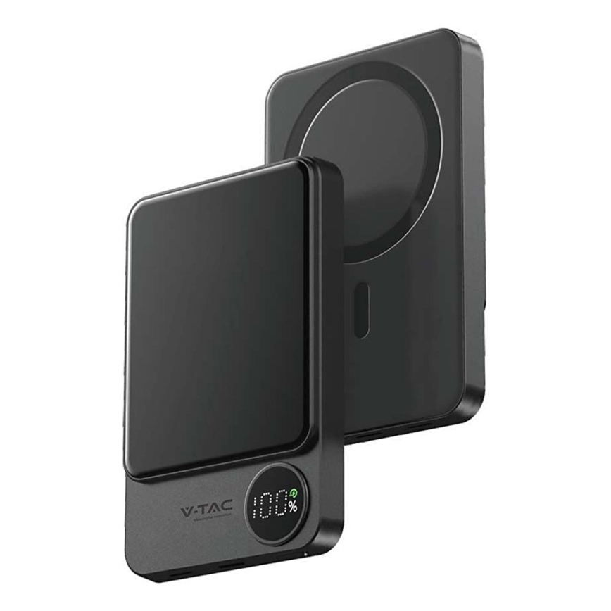 Virtapankki näytöllä magneettinen Power Delivery 10000mAh/20W/5V musta