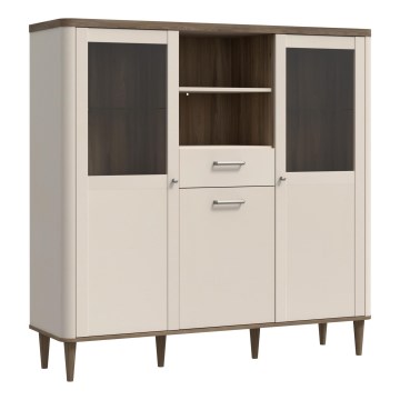 Vitriinikaappi VIRO ruskea/beige