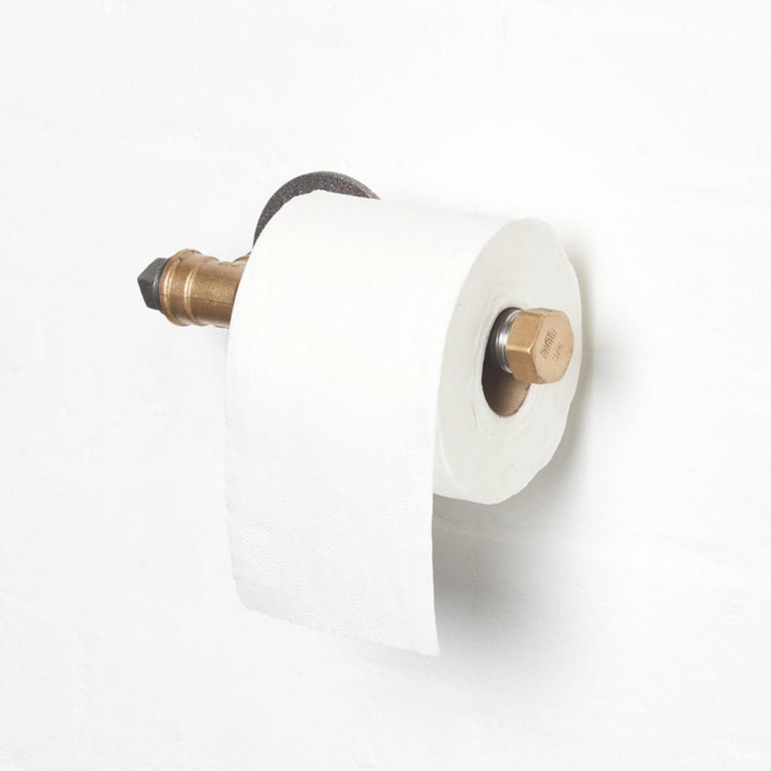 WC-paperiteline BORURAF 8x22 cm musta/kulta