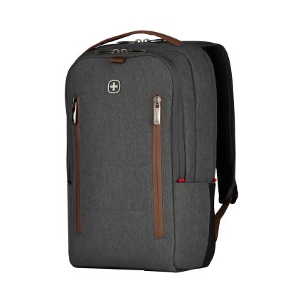 Wenger - 15 l kannettava reppu 16 ja 12 tablettitasku + City Upgrade 2-in-1 olkalaukku harmaa