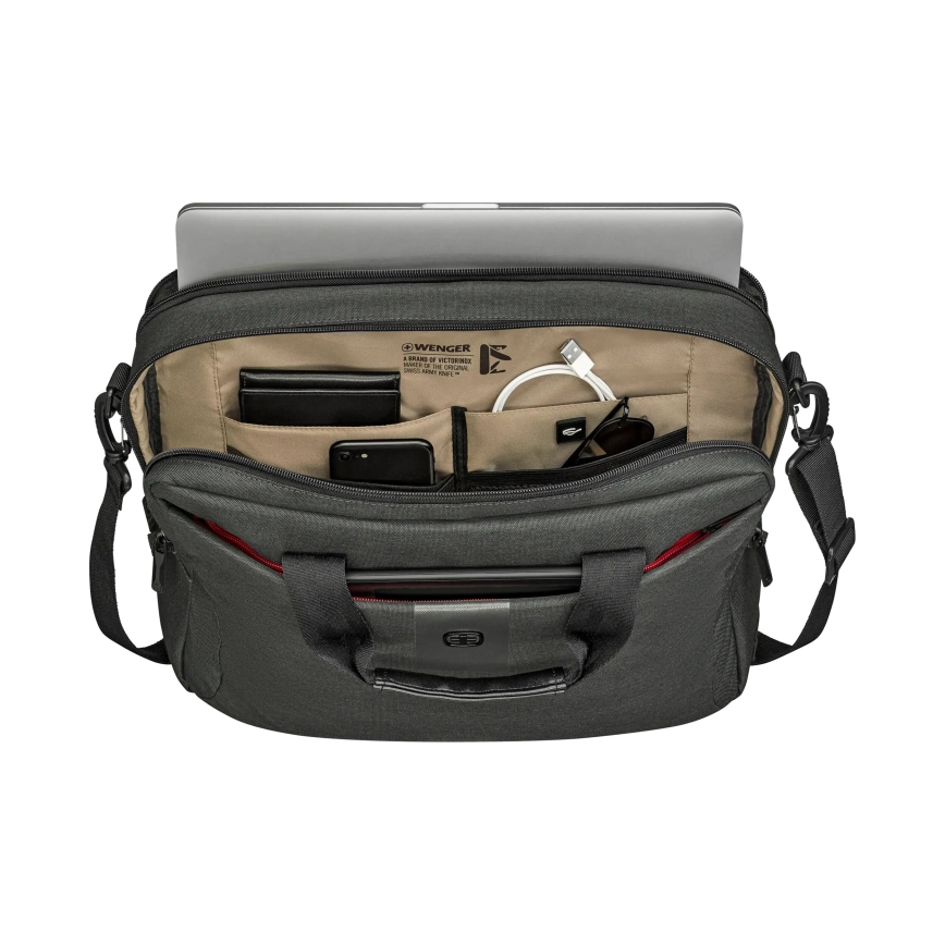 Wenger - Kannettavan tietokoneen laukku 15 l 16" tablettitaskulla 10" MX ECO Brief harmaa