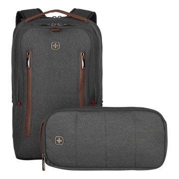 Wenger - Kannettavan tietokoneen reppu 15 l 16" tablettitaskulla 12" + crossbody bag Kaupunki Upgrade 2in1 harmaa