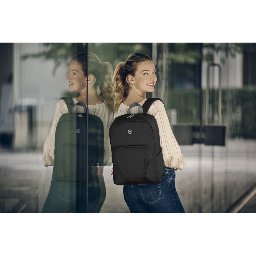 Wenger - Kannettavan tietokoneen reppu 20 l 15,6" tablettitaskulla 10" Liike musta