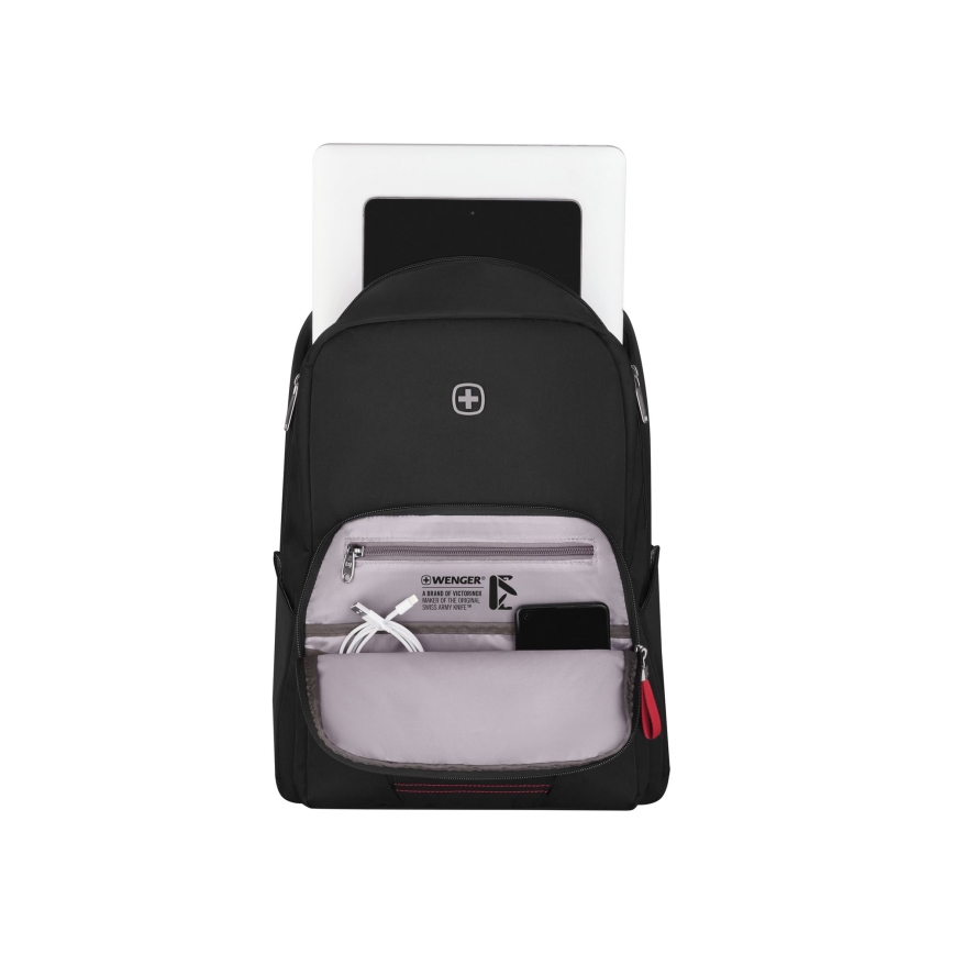 Wenger - Kannettavan tietokoneen reppu 20 l 15,6" tablettitaskulla 10" Liike musta
