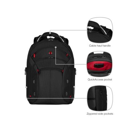 Wenger - Kannettavan tietokoneen reppu 20 l 15" tablettitaskulla 10" Gigabyte musta
