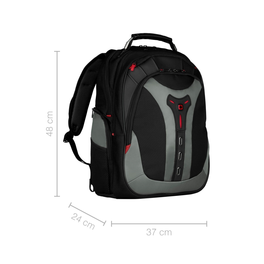 Wenger - Kannettavan tietokoneen reppu 25 l 17" tablettitaskulla 12" Pegasus musta/harmaa