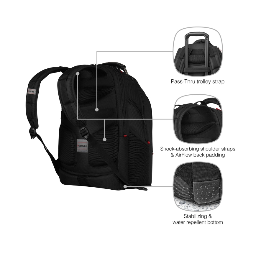 Wenger - Kannettavan tietokoneen reppu 26 l 17 tablettitaskulla 10 Ibex Ballistic Deluxe