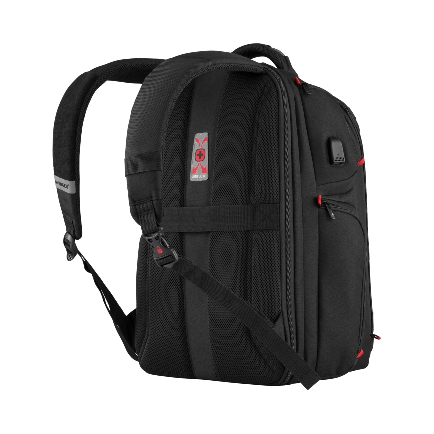 Wenger - Kannettavan tietokoneen reppu 29 l 17,3'' tablettitaskulla 12" Soitin One musta