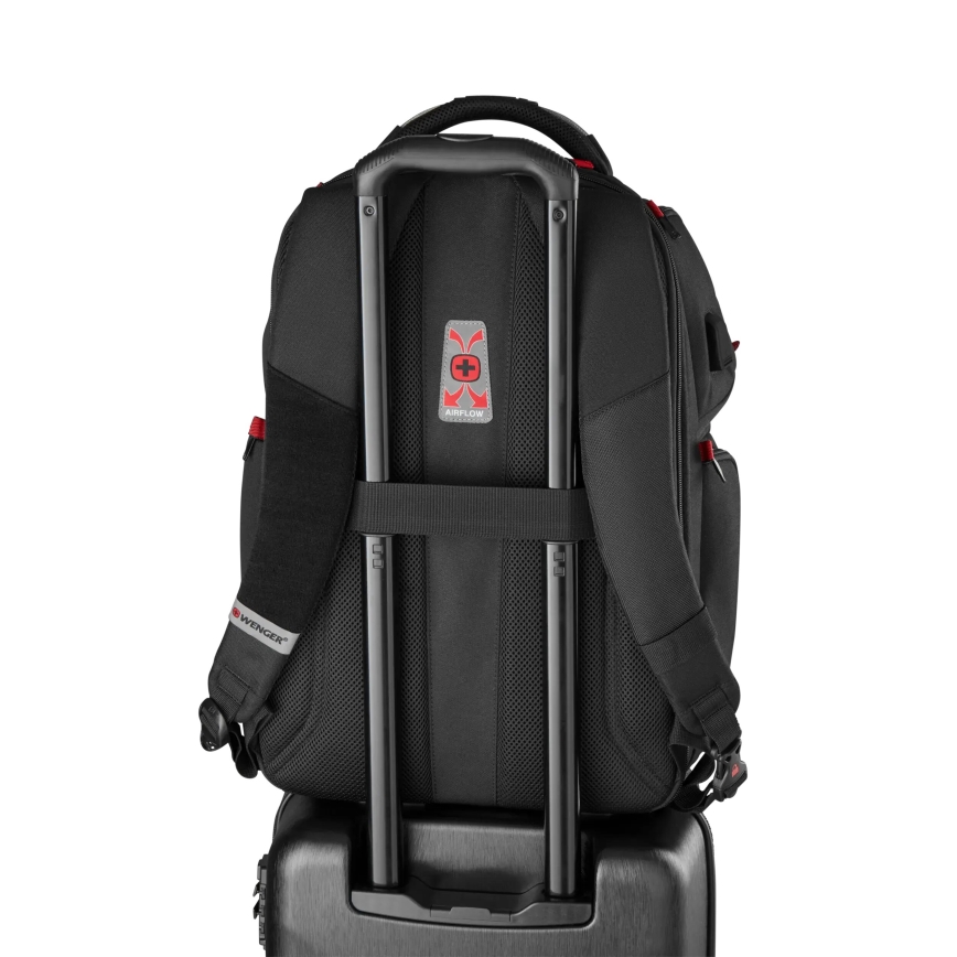 Wenger - Kannettavan tietokoneen reppu 29 l 17,3'' tablettitaskulla 12" Soitin One musta
