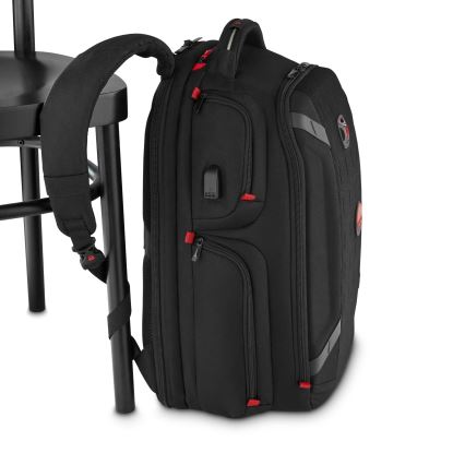 Wenger - Kannettavan tietokoneen reppu 29 l 17,3'' tablettitaskulla 12" Soitin One musta