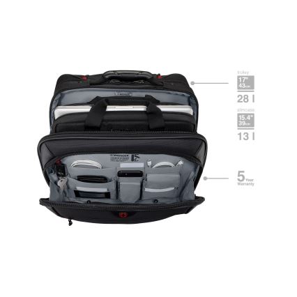 Wenger - Matkalaukku pyörillä 23 l 17" + kannettavan tietokoneen laukku 15,4" Potomac musta