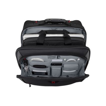 Wenger - Matkalaukku pyörillä 23 l 17" + kannettavan tietokoneen laukku 15,4" Potomac musta