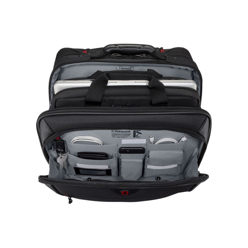 Wenger - Matkalaukku pyörillä 23 l 17" + kannettavan tietokoneen laukku 15,4" Potomac musta
