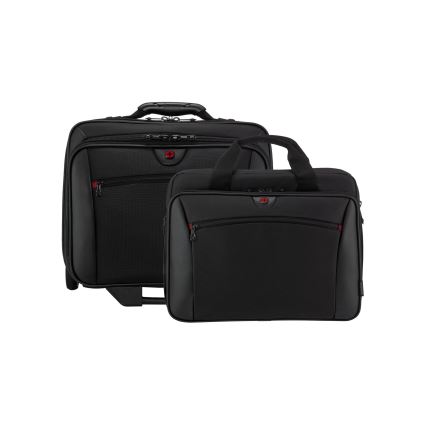 Wenger - Matkalaukku pyörillä 23 l 17" + kannettavan tietokoneen laukku 15,4" Potomac musta