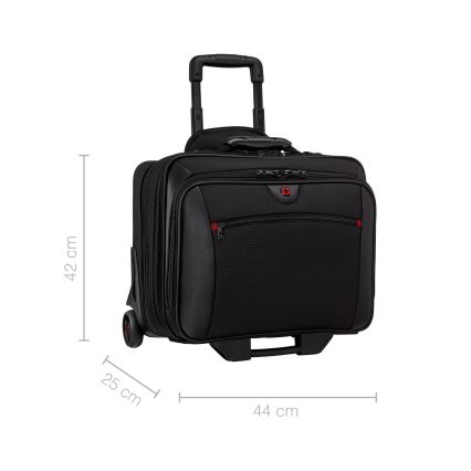 Wenger - Matkalaukku pyörillä 23 l 17" + kannettavan tietokoneen laukku 15,4" Potomac musta
