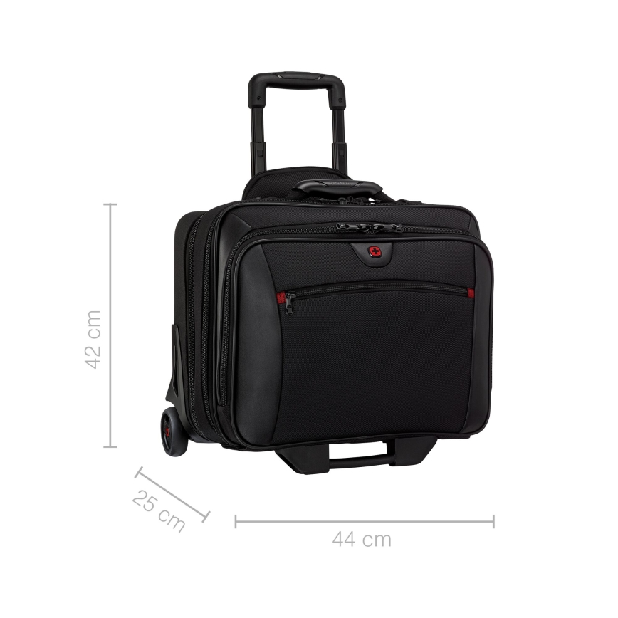 Wenger - Matkalaukku pyörillä 23 l 17" + kannettavan tietokoneen laukku 15,4" Potomac musta