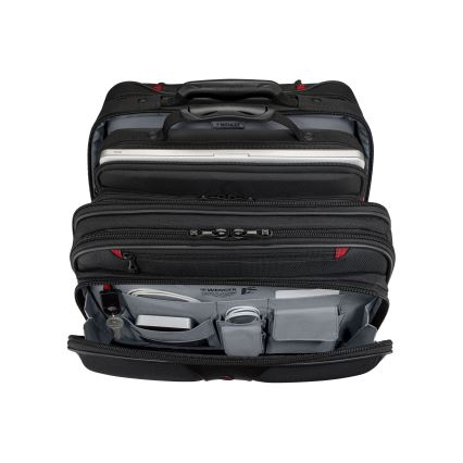 Wenger - Matkalaukku pyörillä 25 l 17" + kannettavan tietokoneen laukku 15,6" Patriot musta