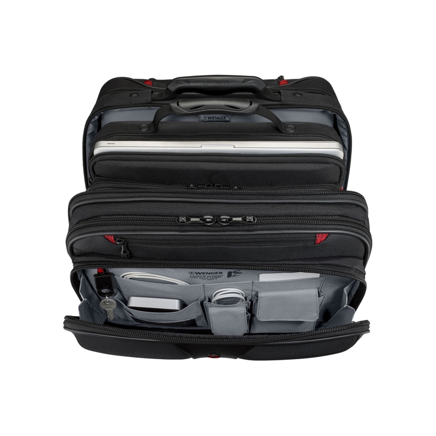 Wenger - Matkalaukku pyörillä 25 l 17" + kannettavan tietokoneen laukku 15,6" Patriot musta