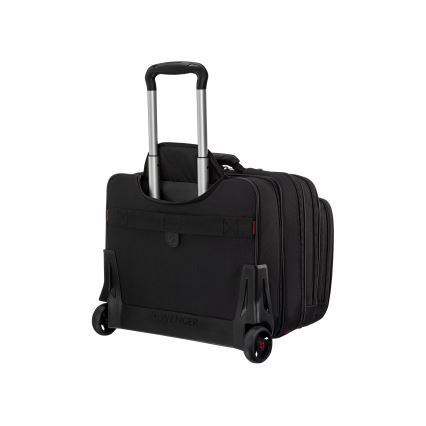 Wenger - Matkalaukku pyörillä 25 l 17" + kannettavan tietokoneen laukku 15,6" Patriot musta