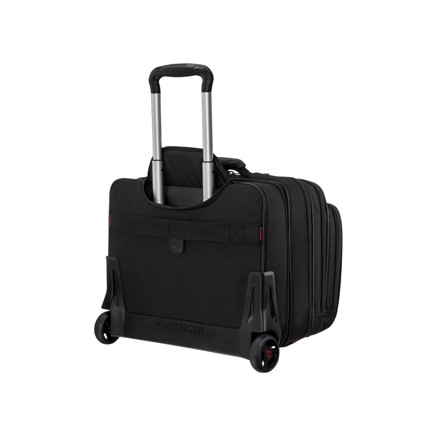 Wenger - Matkalaukku pyörillä 25 l 17" + kannettavan tietokoneen laukku 15,6" Patriot musta