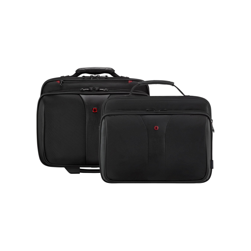 Wenger - Matkalaukku pyörillä 25 l 17" + kannettavan tietokoneen laukku 15,6" Patriot musta
