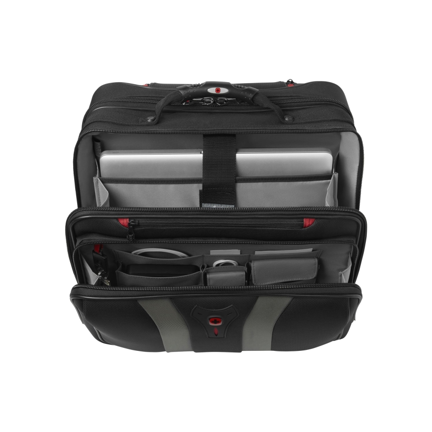 Wenger - Matkatavarat pyörillä 29 l + Kannettavan tietokoneen kotelo 15,6" Granada musta