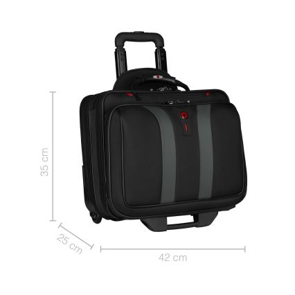 Wenger - Matkatavarat pyörillä 29 l + Kannettavan tietokoneen kotelo 15,6" Granada musta